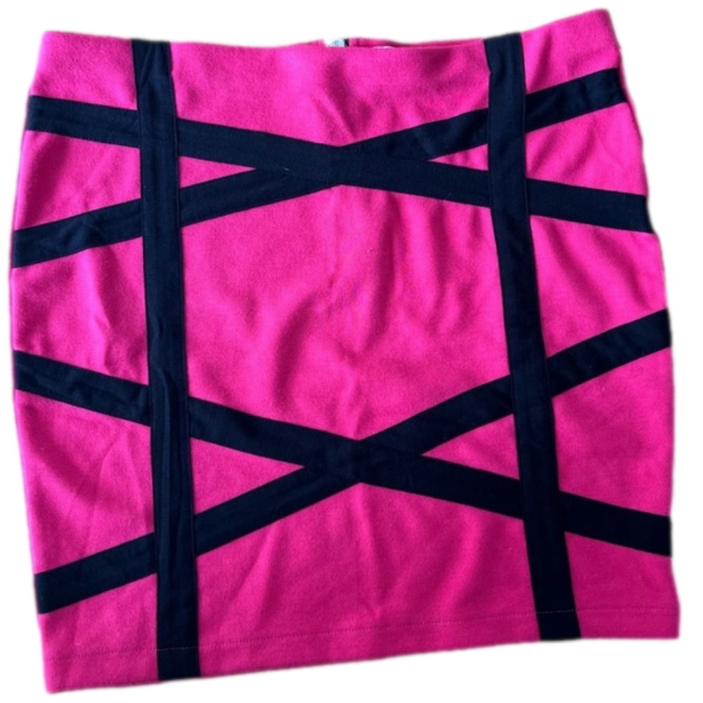 Charlotte Russe Pink and black skirt L